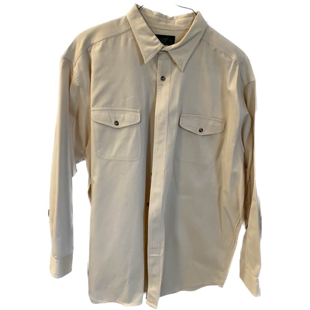 Scandia Woods buttery yellow button down, 100% cotton. XXL.